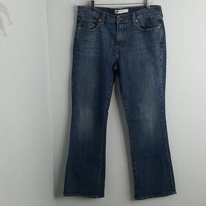 LEVI'S 515 Boot Cut Distressed Beaded Jeas